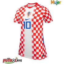 Camiseta Croacia Luka Modric #10 Primera Equipación para mujer Mundial 2026 manga corta